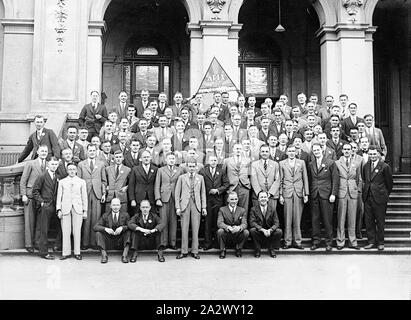 Négatif - Bendigo, Victoria, vers 1935, les membres qui assistent à une conférence du Club de l'Apex Banque D'Images