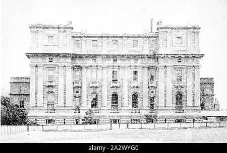 Négatif - Melbourne, Victoria, vers 1885, le côté nord de la Maison du Parlement Banque D'Images