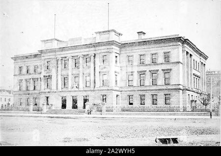 Négatif - Melbourne, Victoria, vers 1885, la Maison de la douane Banque D'Images