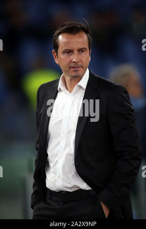 Rome, Italie. 06Th Oct, 2019. Rome, Italie - 03 octobre, 2019:Julien Stephan (Rennes) au cours de l'UEFA Europa League Groupe e match de foot entre SS Lazio et Rennes, au Stade olympique à Rome le 03 octobre 2019. Agence Photo crédit : indépendante/Alamy Live News Banque D'Images
