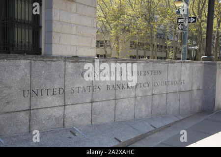 Entrée de la United States Bankruptcy Court à Brooklyn, New York. Banque D'Images