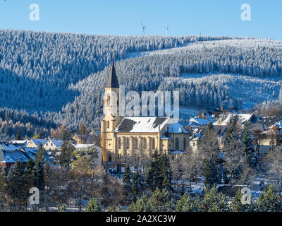 Dans l'église Oberwiesenthal Erzgebirge Banque D'Images