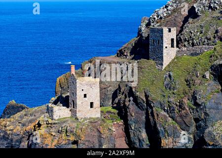 Moteur de la Couronne des maisons, Botallack, Cornwall UK Banque D'Images