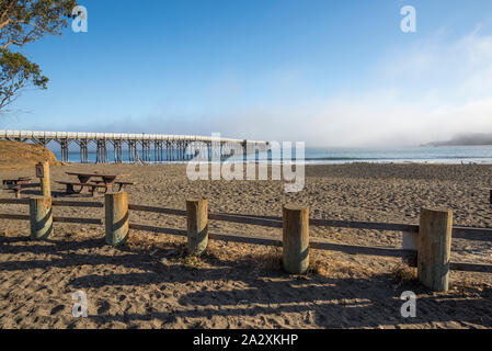 William Randolph Hearst Memorial Beach. San Simeon, en Californie, USA. Banque D'Images