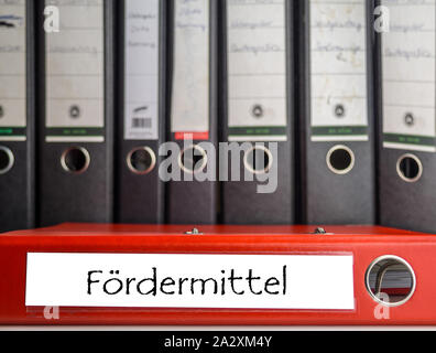 Les fichiers des subventions allemandes Banque D'Images