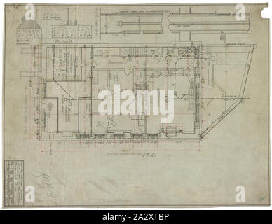 En rangée pour la passe à Buford (ou Beauford), 2134 Leroy, N.W., Washington, D.C. plan sous-sol Banque D'Images