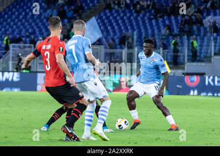 Rome, Italie. 06Th Oct, 2019. Bastos du Latium vu en action au cours de l'UEFA Europa League entre SS Lazio et le Stade Rennais FC au Stade Olympique.(score final : SS Lazio 2:1 Stade Rennais FC). Credit : SOPA/Alamy Images Limited Live News Banque D'Images