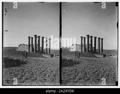 Ruines de Gérasa (Jerash). Temple d'Artémis. Une vue générale. Banque D'Images