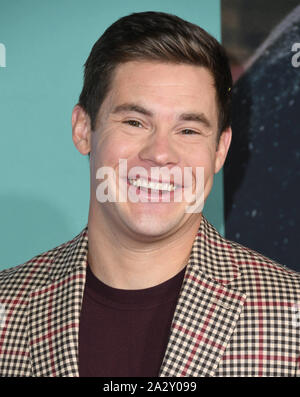 3 octobre 2019, Westwood, Californie, États-Unis : 03 octobre 2019 - Westwood, Californie - Adam Devine. Première de ''Jexi'' Los Angeles au Fox Bruin Theater. Crédit photo : Birdie Thompson/AdMedia Banque D'Images