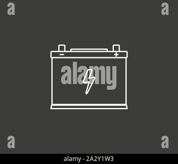 L'icône de batterie de voiture. Illustration vectorielle, modèle plat. Illustration de Vecteur