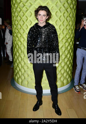 Timothée Chalamet fréquentant le roi UK Premiere afterparty à St Martins Cuisine, à Londres. Banque D'Images