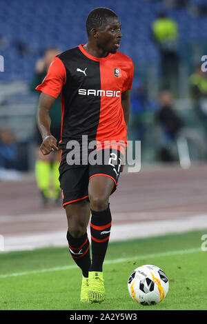 Rome, Italie. 08Th Oct, 2019. Ligue Europa Football deuxième tour Lazio v Le Stade Rennais. Rome (Italie) 3ème octobre, 2019 Hamari Traore : Crédit Photo Agency indépendante/Alamy Live News Banque D'Images