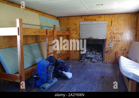 Careys Hut. Lacs Mavora. Mavora Passerelle. Te Araroa Trail. L'île du Sud. Nouvelle Zélande Banque D'Images