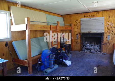 Careys Hut. Lacs Mavora. Mavora Passerelle. Te Araroa Trail. L'île du Sud. Nouvelle Zélande Banque D'Images