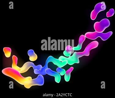 Neon Rainbow Color Lava Abstract Background Illustration de Vecteur