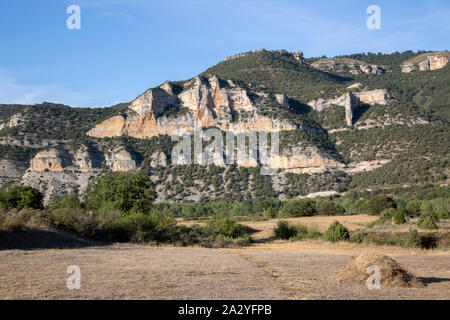 Sur les pics à Pesquera de Ebro, Burgos, Espagne Banque D'Images