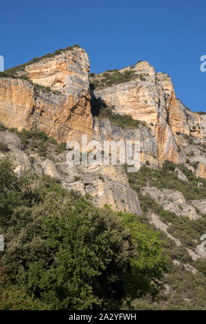 Sur les pics à Pesquera de Ebro, Burgos, Espagne Banque D'Images