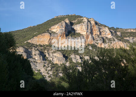 Sur les pics, Pesquera de Ebro, Burgos, Espagne Banque D'Images