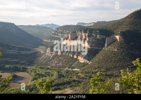 Paysages à Pesquera de Ebro, Burgos, Espagne Banque D'Images