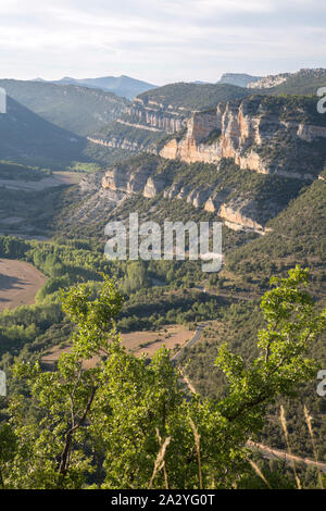 Sur les pics à Pesquera de Ebro, Burgos, Espagne Banque D'Images