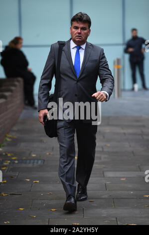 L'ancien propriétaire BHS Dominic Chappell arrive à Southwark Crown Court à Londres Accusé de tricherie le revenu public et le blanchiment. Banque D'Images