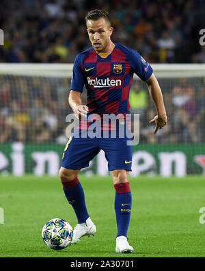 Arthur Melo du FC Barcelone lors du match FC Barcelone v Juventus FC , de l'UEFA Champions League 2019/2020 Femmes, saison, série de 32. Johan Cruyff Stadium. Barcelone, Espagne, 25 SEP 2019. Banque D'Images