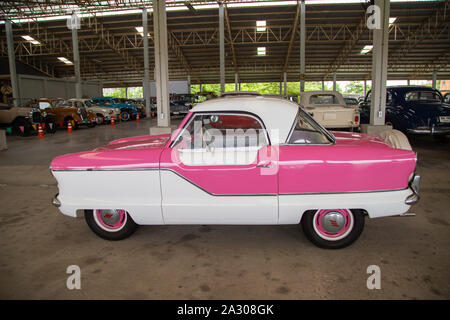 Nakhon Pathom, Thaïlande - 3 août 2019 : Vintage car Nash pièce à vintage car collector garage dans la province de Nakhon Pathom Banque D'Images