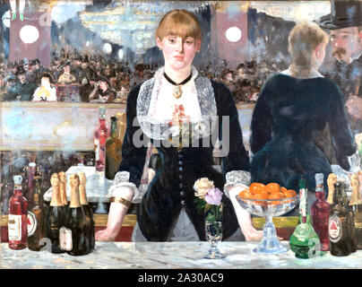 ÉDOUARD MANET (1832-1883) artiste français. est 1882 travailler le Bar aux Folies Bergère Banque D'Images