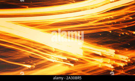 Un résumé de fond strie de lumière aux teintes chaleureuses. Banque D'Images