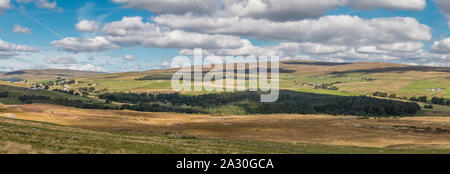 La région de Teesdale Panorama depuis Holwick est tombé Banque D'Images