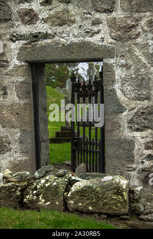 Porte de cimetière à Belhelvie ancienne église paroissiale. L'église de Petten ou St Columba's Church. L'Aberdeenshire, Ecosse, Royaume-Uni. Banque D'Images