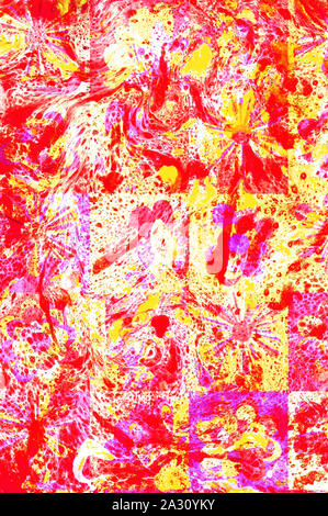 Ebru etchnic gouache artisanale dessin turc traditionnel conception de fond. Banque D'Images