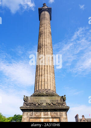 La colonne cannelée du Melville Monument à St Andrews Square Edinburgh Scotland Banque D'Images