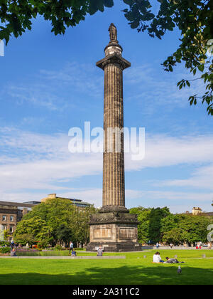 La colonne cannelée du Melville Monument à St Andrews Square Edinburgh Scotland Banque D'Images