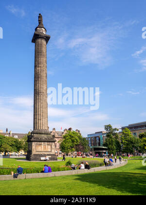 La colonne cannelée du Melville Monument à St Andrews Square Edinburgh Scotland Banque D'Images