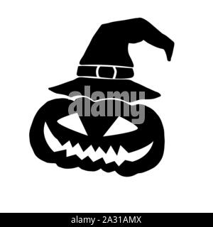 Jack-O-Lantern Silhouette Vector illustration Illustration de Vecteur