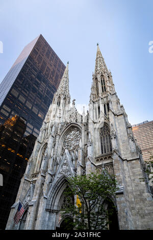 La cathédrale St Patrick à New York City, USA. Banque D'Images