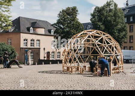 La Ville de Luxembourg, Luxembourg - mai 19. 2019 : mise en place dans la sphère publique européenne parler Dome à Luxembourg, capitale de la petite na européenne Banque D'Images