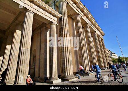 Berlin Allemagne. Vendredi 4 Octobre, 2019. Porte de Brandebourg à Berlin, ville de l'Allemagne. Banque D'Images