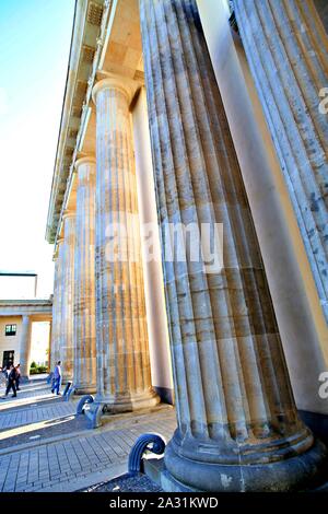 Berlin Allemagne. Vendredi 4 Octobre, 2019. Porte de Brandebourg à Berlin, ville de l'Allemagne. Banque D'Images