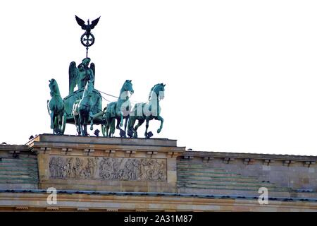 Berlin Allemagne. Vendredi 4 Octobre, 2019. Porte de Brandebourg à Berlin, ville de l'Allemagne. Banque D'Images