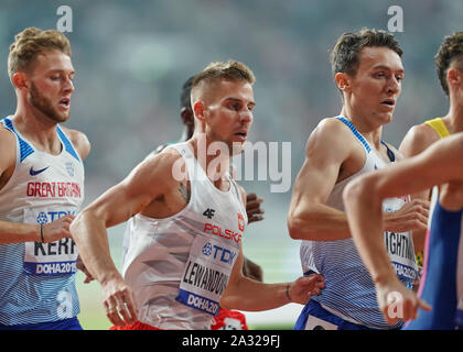 Doha, Qatar. 4ème Oct, 2019. Marcin Lewandowski de Pologne dans le 1500 mètres pour les hommes au cours de la 17e Championnats du monde d'athlétisme IAAF à la Khalifa Stadium de Doha, au Qatar. Ulrik Pedersen/CSM/Alamy Live News Banque D'Images