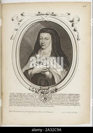 Par Nicolas de Larmessin Estampes.f104.Françoise-Louise de la Baume Le Blanc, duchesse de La Vallière. Banque D'Images