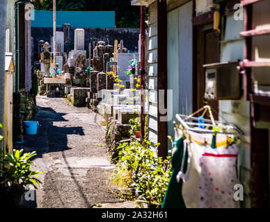 Cimetière japonais de Nishizu-Cho, Japon Banque D'Images