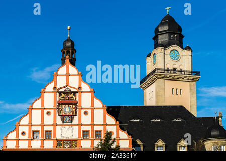 L'Hôtel de Ville de Plauen Saxe Banque D'Images