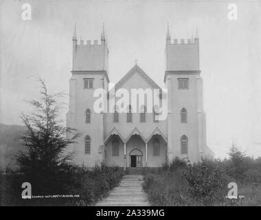 L'extérieur de l'église de la mission chrétienne à Metlakatla, 1908 (CA 3331) AL. Banque D'Images