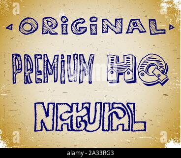 Ensemble de croquis de lettrage Illustration de Vecteur