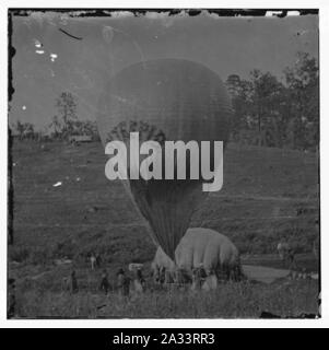 Fair Oaks, Virginia. Le professeur Thaddeus S. Lowe la reconstitution de constitution ballon ballon INTREPID Banque D'Images