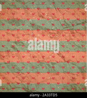 Motif coeur sur le carton Illustration de Vecteur