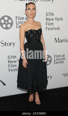 New York, NY, USA. 4ème Oct, 2019. Scarlett Johansson assiste au NYFF57 New York première de 'mariage' le 4 octobre 2019 à l'Alice Tully Hall à New York. Crédit : John Palmer/media/Alamy Punch Live News Banque D'Images